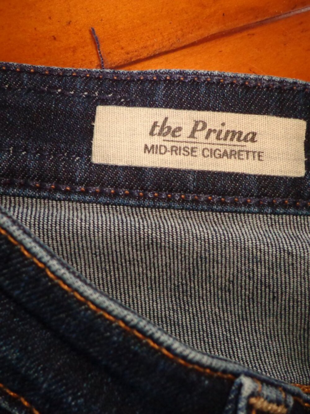 NWOT AG ADRIANO GOLDSCHMIED the Prima Mid-Rise CIGARETTE Jeans 26R Dk Denim - Picture 5 of 11